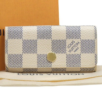 LOUIS VUITTON Damier Azur Multicle 4 Key Case for Rows N60386