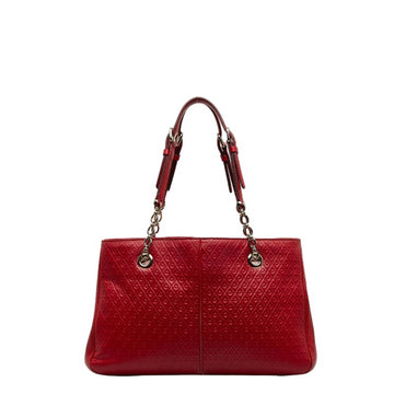 TOD'S Chain Handbag Red Leather Women's