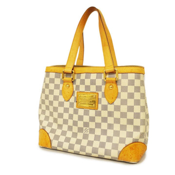 LOUIS VUITTON Tote Bag Damier Azur Hampstead PM N51207 White Ladies