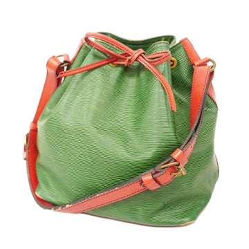 LOUIS VUITTON Shoulder Bag Epi Petit Noe M44147 Borneo Green Castilian Red Ladies