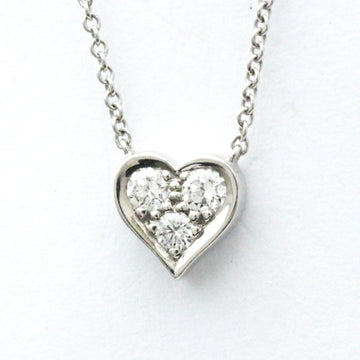 TIFFANY Sentimental Heart Diamond Necklace Platinum Diamond Men,Women Fashion Pendant Necklace [Silver]