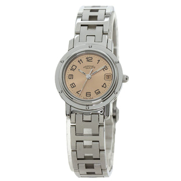 Hermes CL4.210 Clipper Watch Stainless Steel/SS Women's
