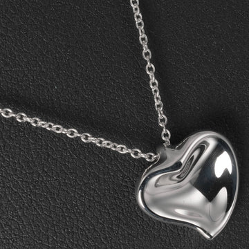 TIFFANY Curved Heart Necklace Silver 925 &Co. Women's