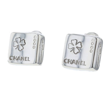 CHANEL Ear Coco Mark Four Leaf Clover Silver 925 Ladies