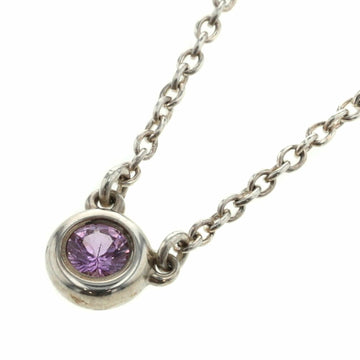 TIFFANY necklace color visor yard pink sapphire 1P about 0.08ct silver 925 ladies &Co.