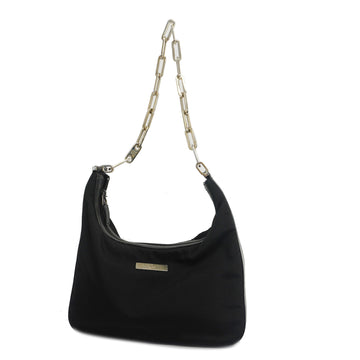 GUCCIAuth  Shoulder Bag 001 3873 Women's Nylon Canvas Shoulder Bag Black