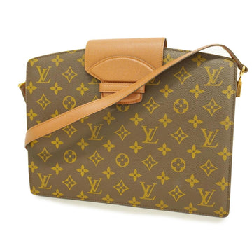 LOUIS VUITTON Shoulder Bag Monogram Courcel M51375 Brown Ladies