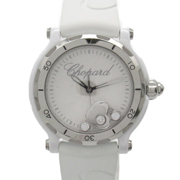 CHOPARD Happy Sports Wrist Watch watch Wrist Watch 8507 Quartz Silver Stainless Steel Rubber belt diamond 8507