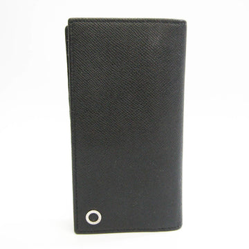 BVLGARI Men's Leather Long Wallet [bi-fold] Black