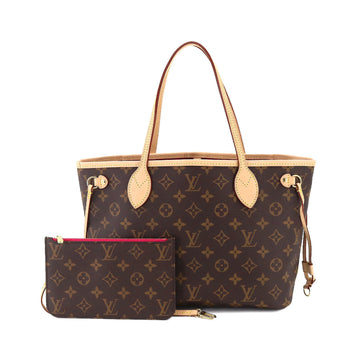 LOUIS VUITTON Monogram Neverfull PM Tote Bag Brown Pivoine M41245 RFID