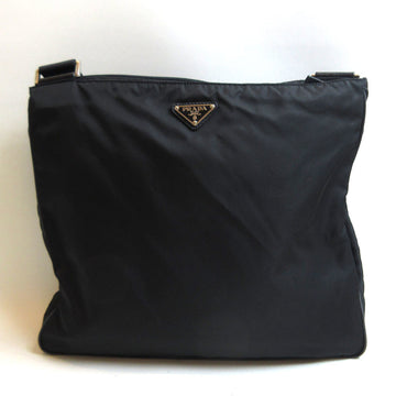 PRADA bag shoulder Nero black slanted large Tesut