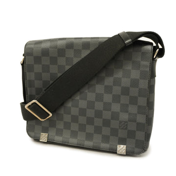 LOUIS VUITTONAuth  Damier Graphite District PM N41028 Shoulder Bag