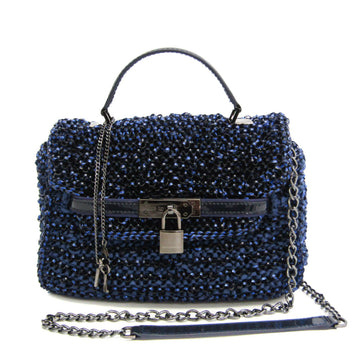 ANTEPRIMA Kate Medium PB15FDP1F4 Women's Wire,Fabric Handbag,Shoulder Bag Navy