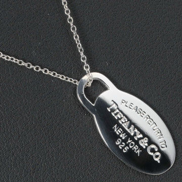 TIFFANY Return toe Oval Tag Necklace Silver 925 &Co. Women's