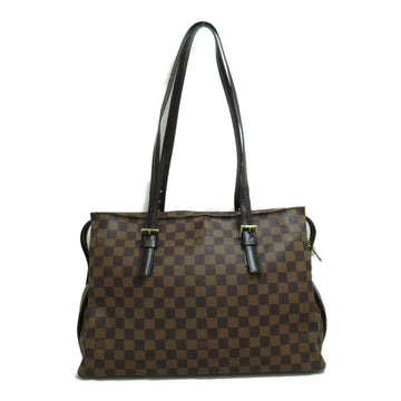 LOUIS VUITTON ChelseaTote Bag Brown Ebene Damier PVC coated canvas N51119