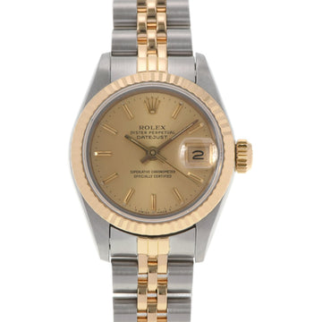 Rolex Datejust 69173 Ladies YG/SS Watch Automatic Winding Champagne Dial