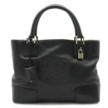 Loewe Amazona Anagram Tote Bag Handbag Leather Black 311.62.028
