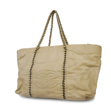 Chanel Chain Women's Handbag,Tote Bag Beige