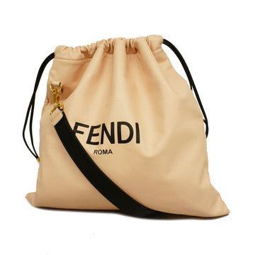 Fendi shoulder bag leather light pink gold metal