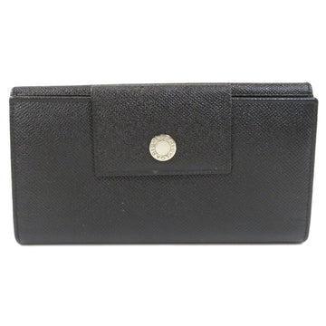 Bvlgari motif long wallet bi-fold leather ladies