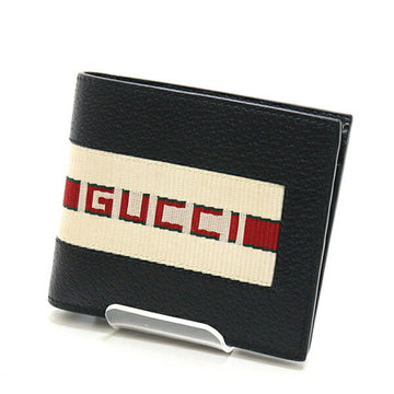 GUCCI New Web Bifold Wallet 408826 Black