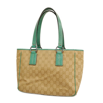 GUCCIAuth  GG Canvas Tote Bag 113019 Women's Tote Bag Beige,Green