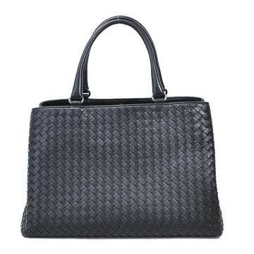 BOTTEGA VENETA handbag intrecciato black leather ladies