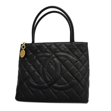 CHANELAuth  Reprint Tote Women's Caviar Leather Tote Bag Black