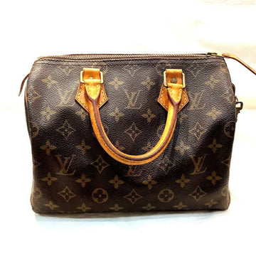 LOUIS VUITTON Monogram Speedy 25 M41528 PVC Boston Bag SP1915 Handbag Padlock + 1 Key