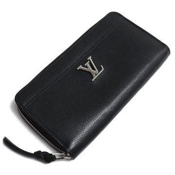 LOUIS VUITTON Zippy Lock Me Long Wallet Round Zipper Black M62622 UB1220 Men's