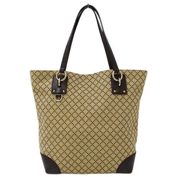 GUCCI Bag Ladies Tote Shoulder Diamante Canvas Brown Beige Dark 353706