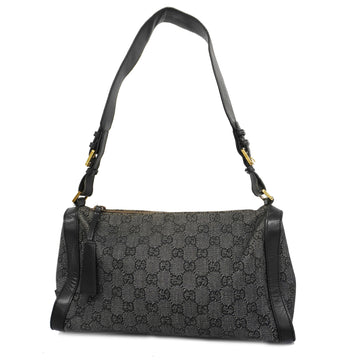 GUCCIAuth  GG Canvas Shoulder Bag 92706 Women's Leather Black