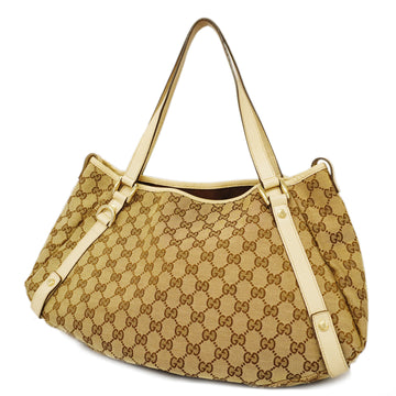 GUCCIAuth  Tote Bag 130736 Women's GG Canvas Beige