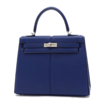 Hermes Kelly Padded 25 Swift Blue Saphir Z Engraved Handbag