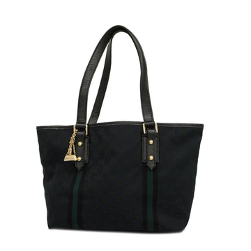 GUCCIAuth  137396 Women's GG Canvas Tote Bag Black