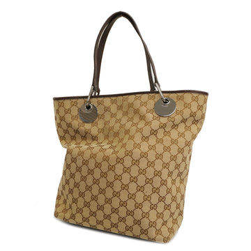 GUCCIAuth  GG Canvas Tote Bag 120836 Women's Beige,Brown