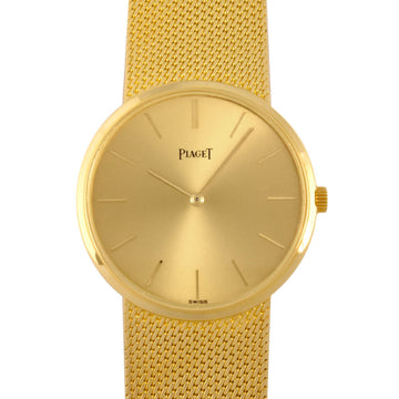 PIAGET Tradition Solid Gold K18YG Women's Manual Winding Watch Bar Index Dial