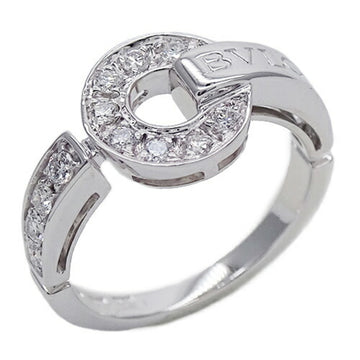 BVLGARI Ring Women's 750WG Diamond White Gold About No. 10 343169 Polished