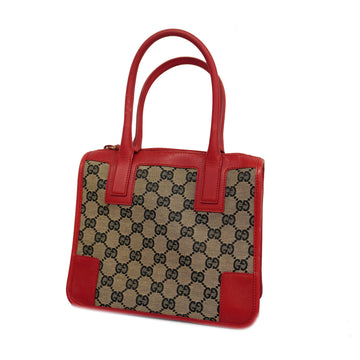 GUCCIAuth  Handbag 000 0856 Women's GG Canvas Beige,Red Color