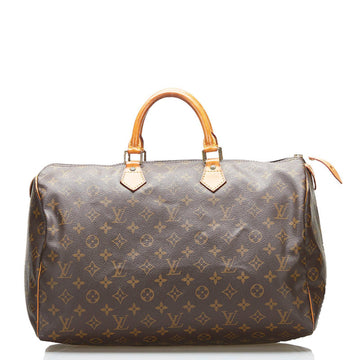 LOUIS VUITTON Monogram Speedy 40 Boston Bag Handbag M41522 Brown PVC Leather Ladies