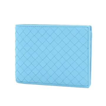 BOTTEGA VENETA Intrecciato Bifold Wallet Leather Light Blue 113112