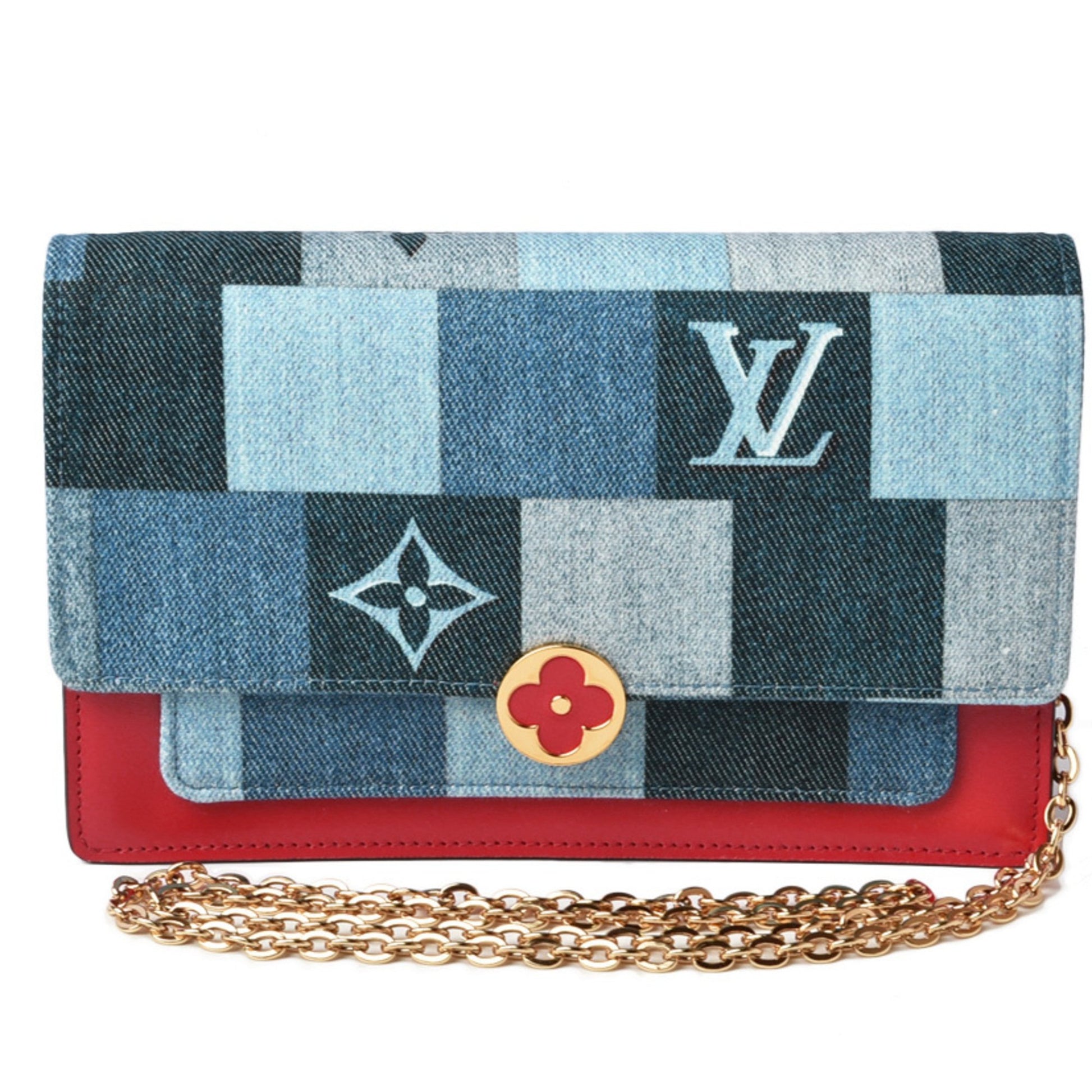Red Louis Vuitton Monogram Flore Wallet On Chain Crossbody Bag – Designer  Revival