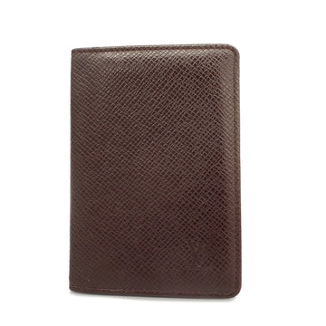 LOUIS VUITTON[3yc1653] Auth  Card Case Taiga Organizer Du Poche M30516 Acajou