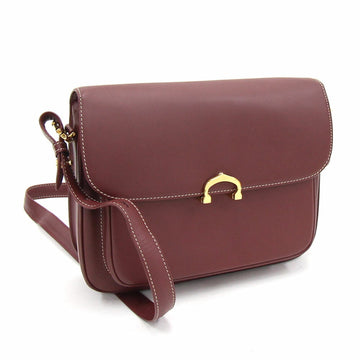 CARTIER shoulder bag must L1000049 Bordeaux leather ladies