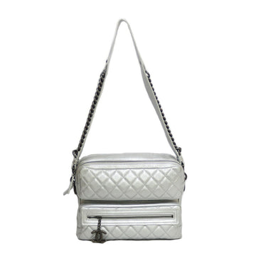 CHANEL Shoulder Bag Silver Ladies