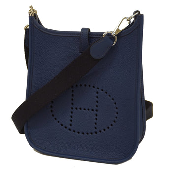 HERMESAuth  Evelyne Evelyn TPM Z Stamped Blue Ankle Women's Shoulder Bag