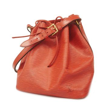 Auth Louis Vuitton Epi Petit Noe M44107 Shoulder Bag Castilian Red