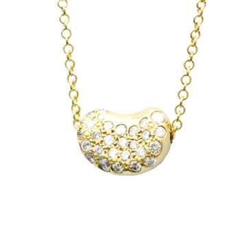 TIFFANY Bean Yellow Gold [18K] Diamond Men,Women Fashion Pendant Necklace [Gold]