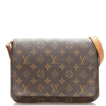 Louis Vuitton Monogram Musette Tango Short Shoulder Bag M51257 Brown PVC Leather Ladies LOUIS VUITTON