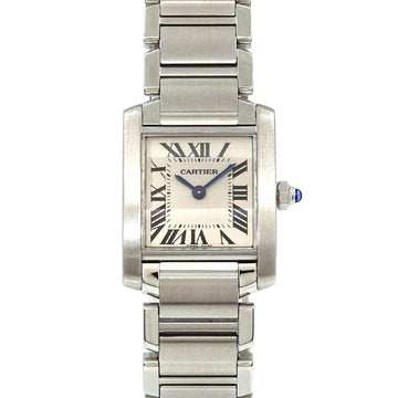 CARTIER Tank Francaise SM W51008Q3 Women's Watch Ivory Dial Quartz